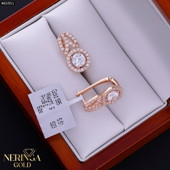Rose gold english lock earrings #65951 Rose gold english lock earrings #65951