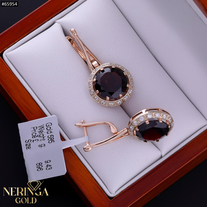 Rose gold english lock earrings #65954 Rose gold english lock earrings #65954