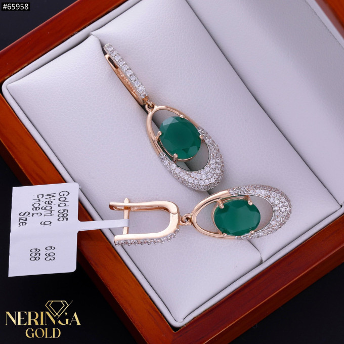 Rose gold english lock earrings #65958 Rose gold english lock earrings #65958