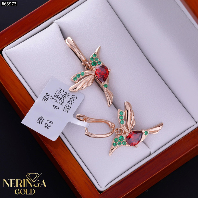 Rose gold english lock earrings #65973 Rose gold english lock earrings #65973
