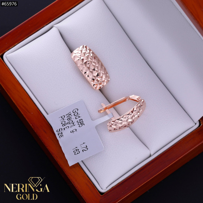 Rose gold english lock earrings #65976 Rose gold english lock earrings #65976