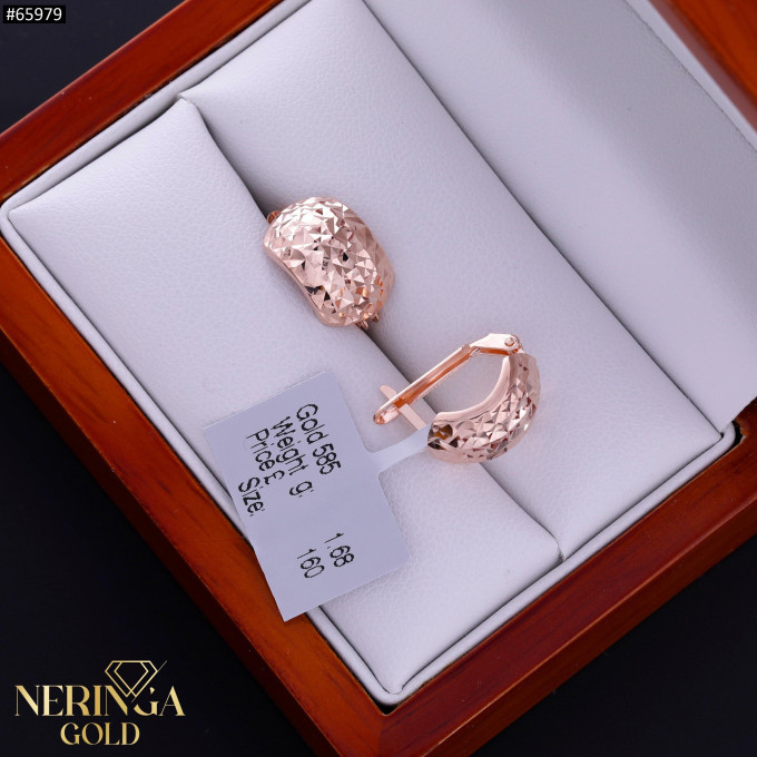 Rose gold english lock earrings #65979 Rose gold english lock earrings #65979