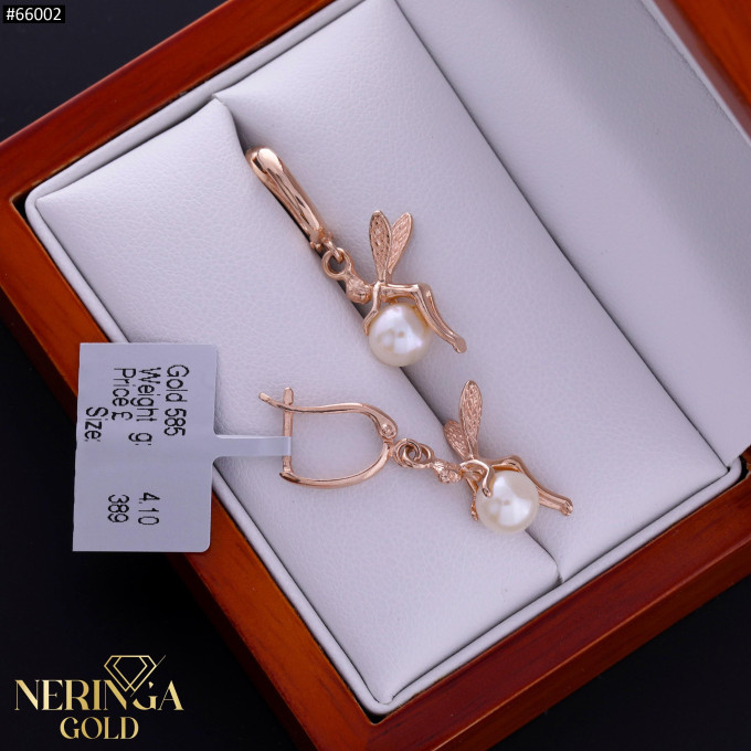 Rose gold english lock earrings #66002 Rose gold english lock earrings #66002