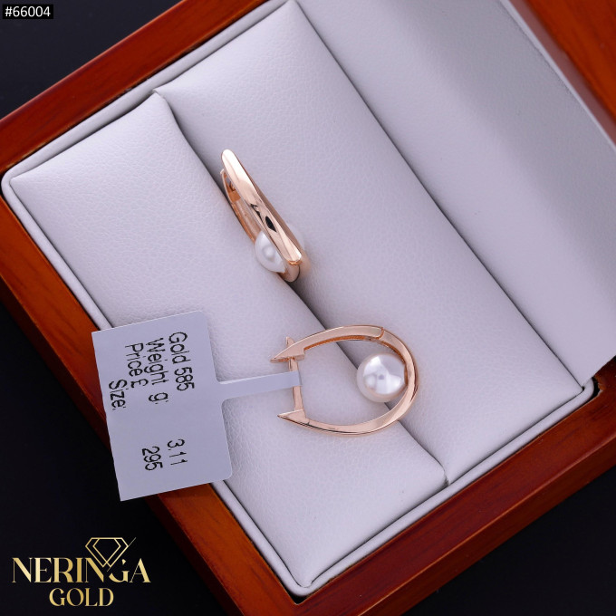 Rose gold english lock earrings #66004 Rose gold english lock earrings #66004