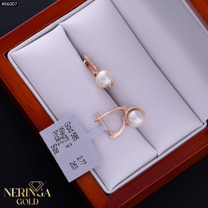 Rose gold english lock earrings #66007 Rose gold english lock earrings #66007