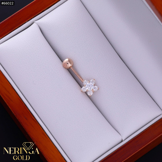 Rose gold navel piercing #66022