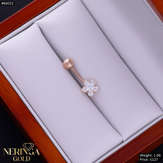 Rose gold navel piercing #66022