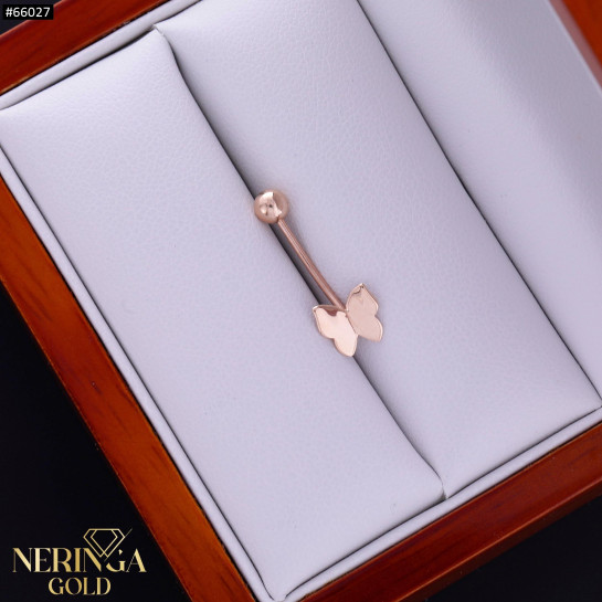 Rose gold navel piercing #66027