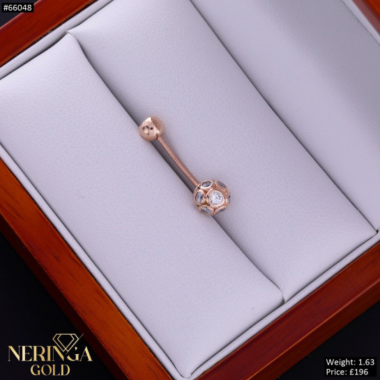 Rose gold navel piercing #66048