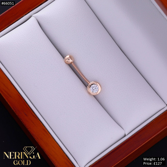 Rose gold navel piercing #66051