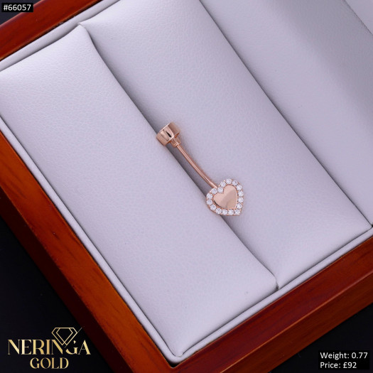 Rose gold navel piercing #66057