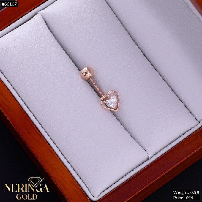 Rose gold navel piercing #66107 Rose gold navel piercing #66107