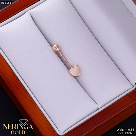 Rose gold navel piercing #66151