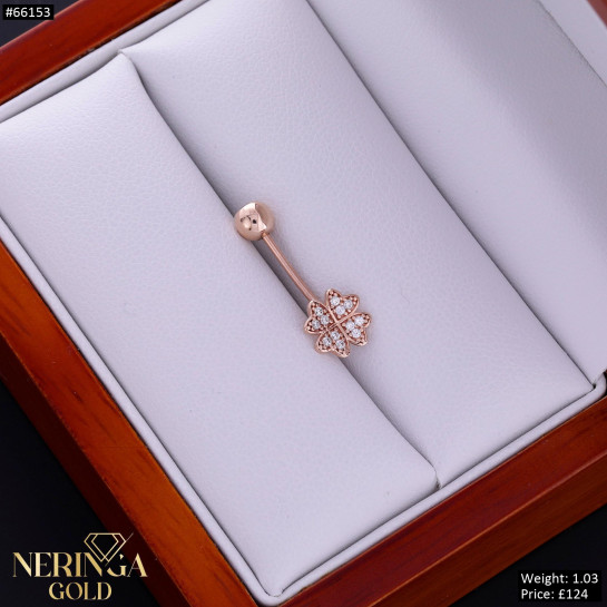 Rose gold navel piercing #66153