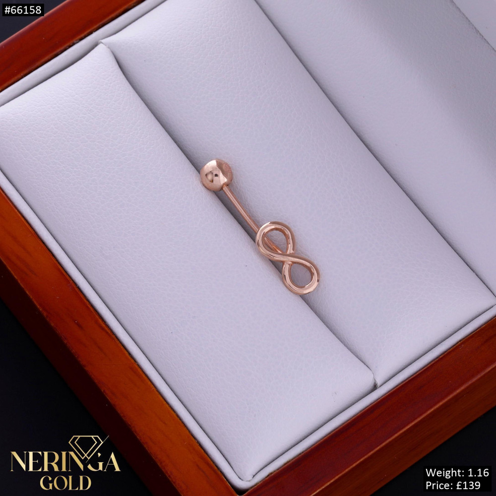 Rose gold navel piercing #66158