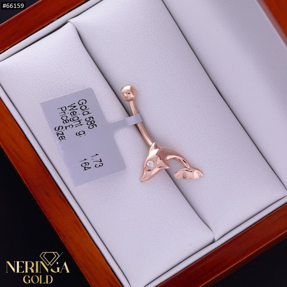 Rose gold navel piercing #66159