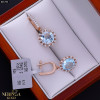 Rose gold english lock earrings #65793
