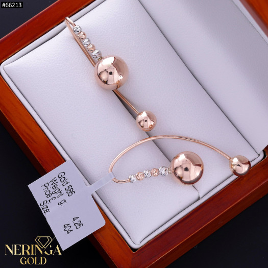 White rose gold earring #66213