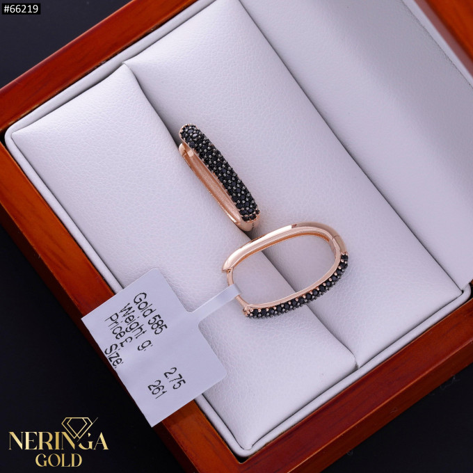 Rose gold earring #66219