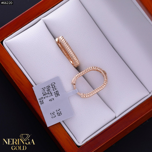 Rose gold earring #66220