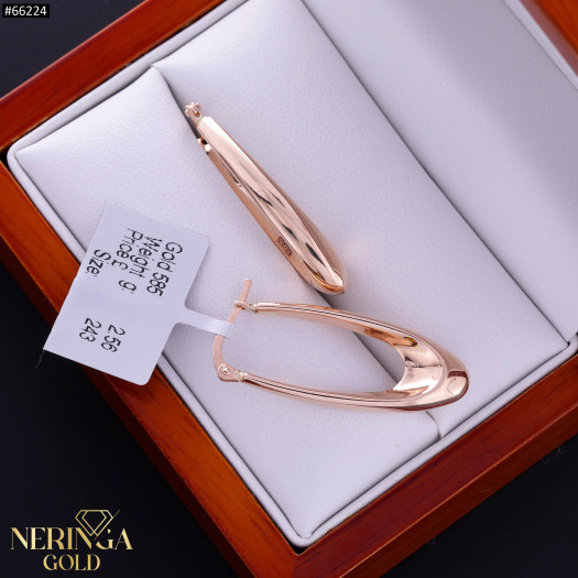 Rose gold earring #66224