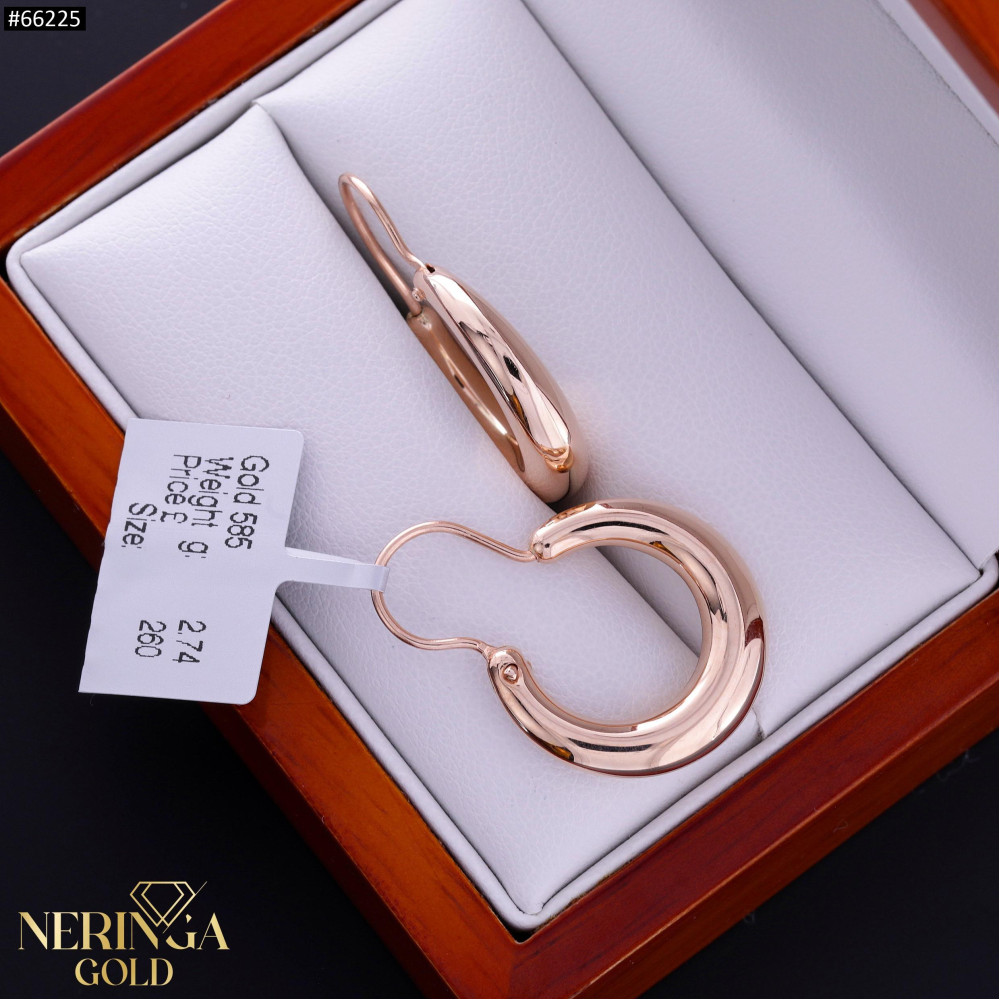 Rose gold earring #66225