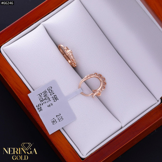 Rose gold earring #66246