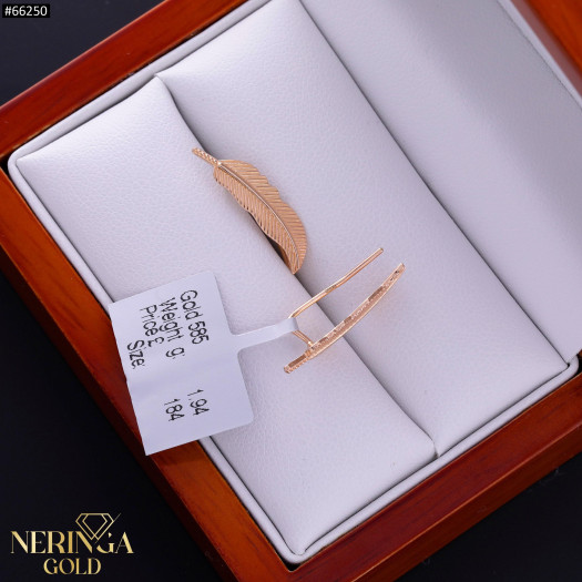 Rose gold earring #66250