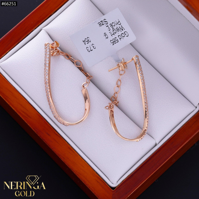 Rose gold earring #66251 Rose gold earring #66251