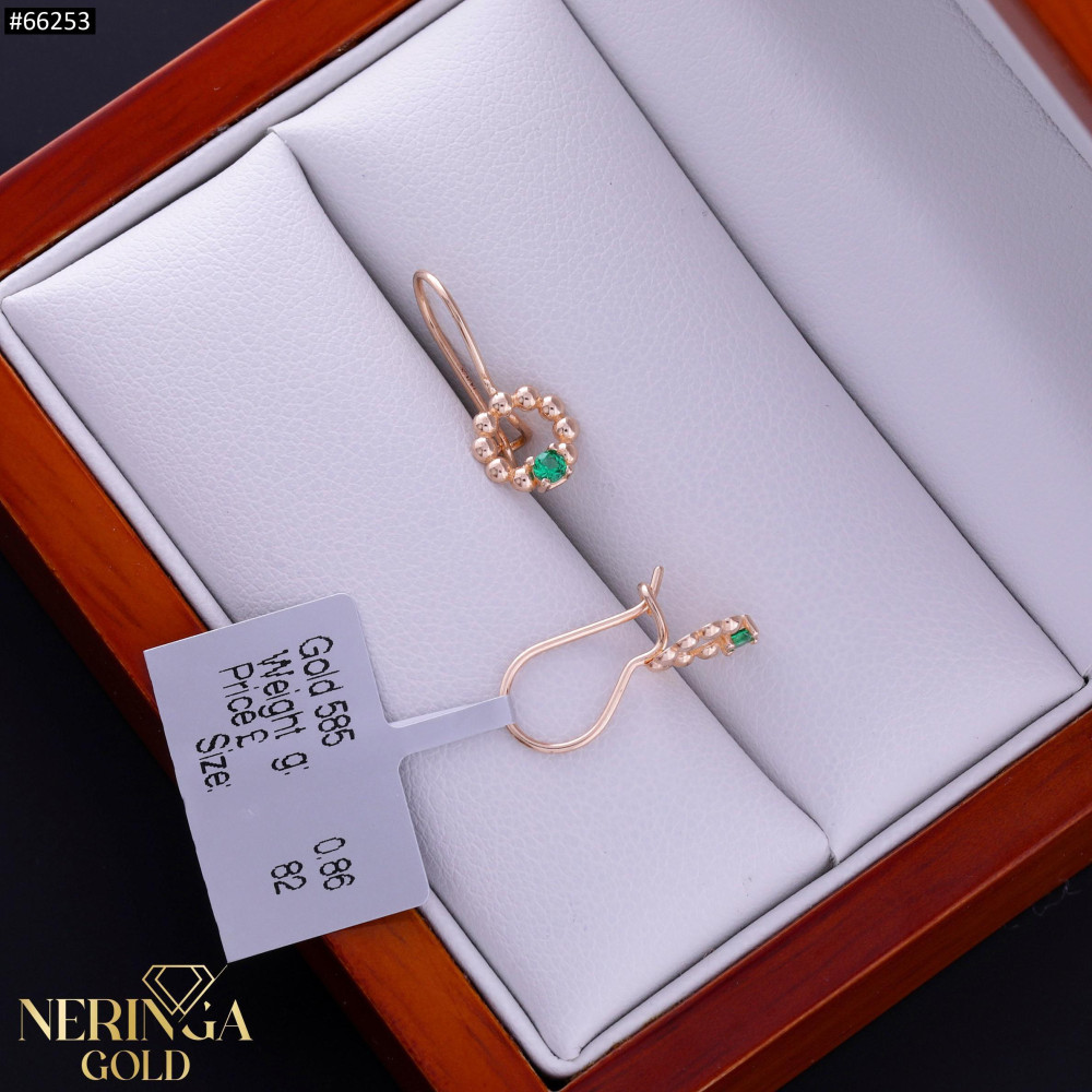 Rose gold children earrings #66253