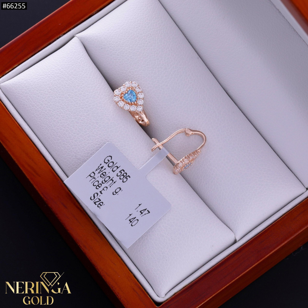 Rose gold children earrings #66255