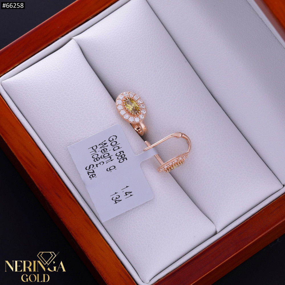 Rose gold children earrings #66258