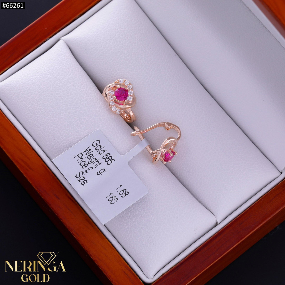 Rose gold children earrings #66261