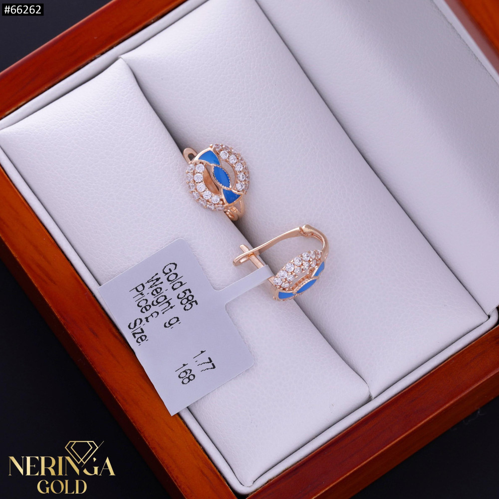 Rose gold children earrings #66262