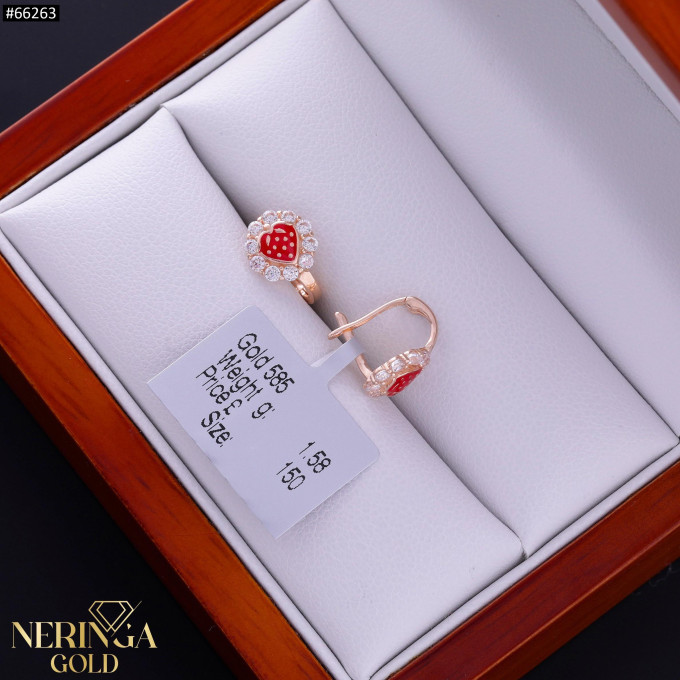 Rose gold children earrings #66263 Rose gold children earrings #66263