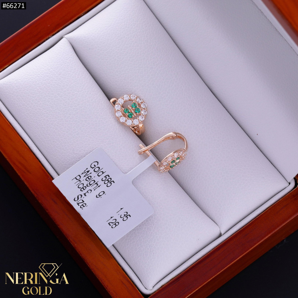 Rose gold children earrings #66271