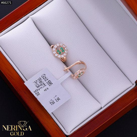 Rose gold children earrings #66271