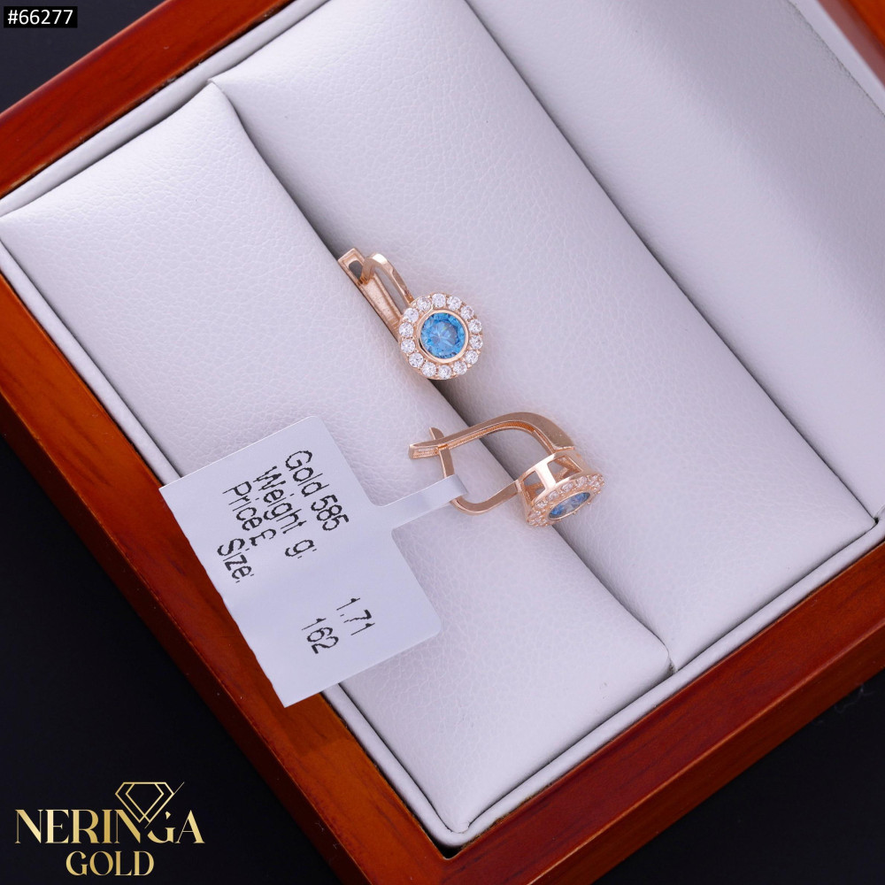 Rose gold children earrings #66277