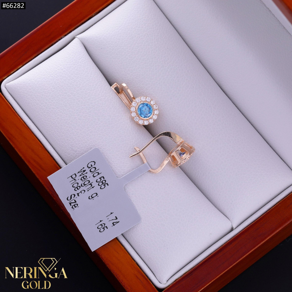 Rose gold children earrings #66282