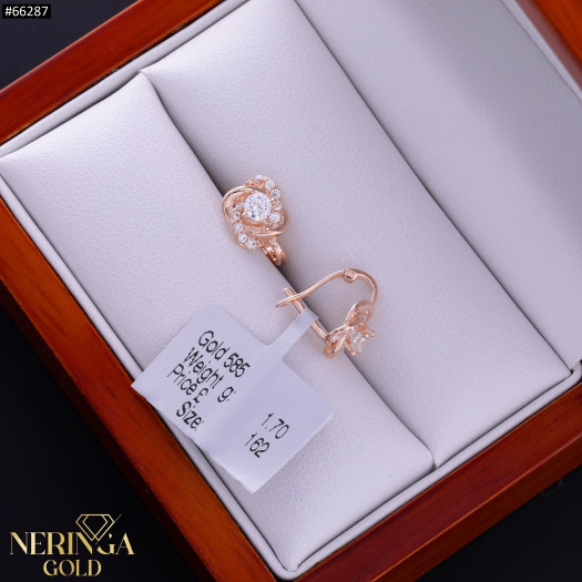 Rose gold children earrings #66287