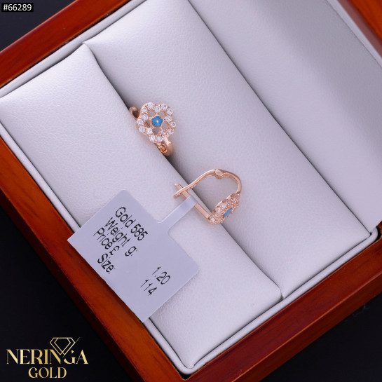 Rose gold children earrings #66289