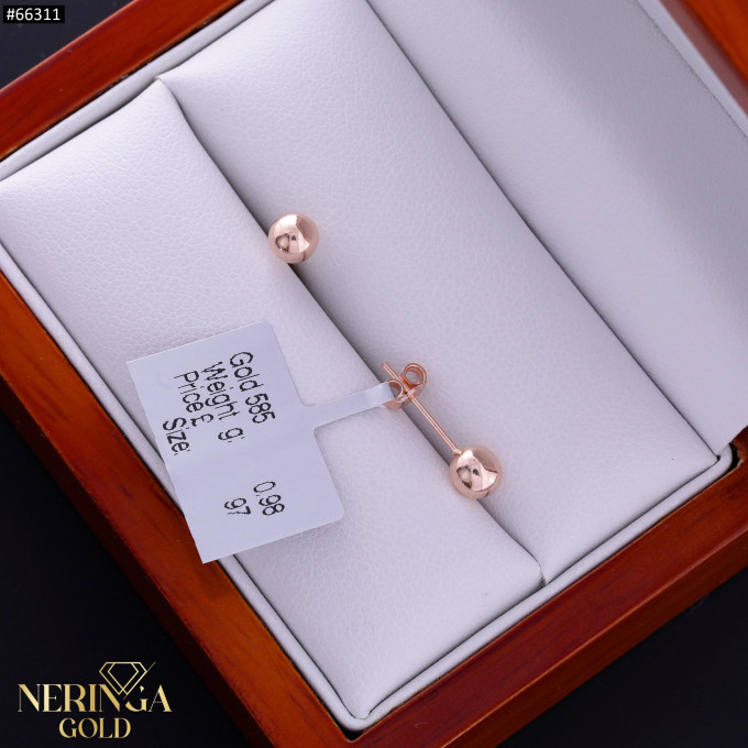 Rose gold stud earrings #66311 Rose gold stud earrings #66311