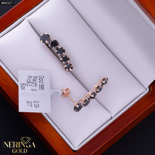 Rose gold stud earrings #66327