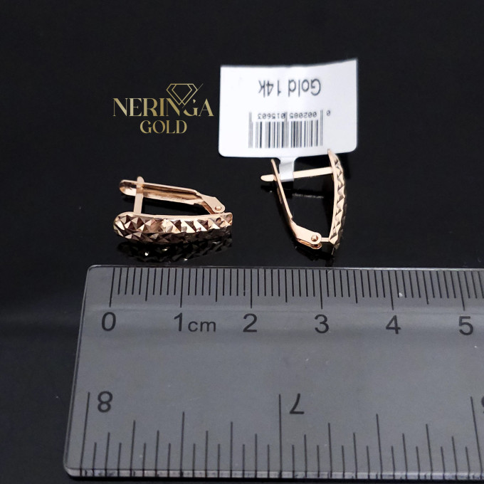 Rose gold english lock earrings #65990 Rose gold english lock earrings #65990