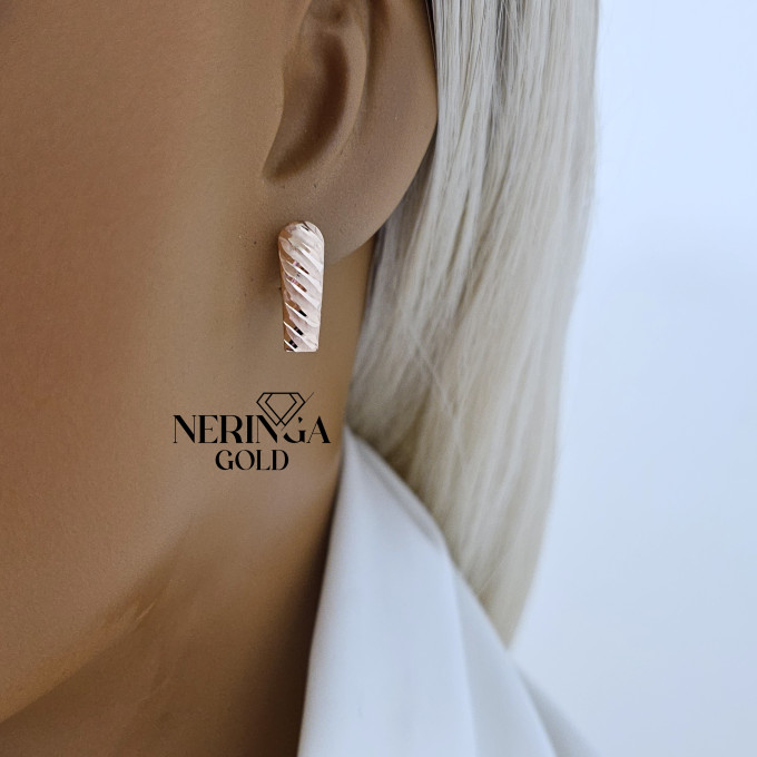 Rose gold english lock earrings #65988 Rose gold english lock earrings #65988