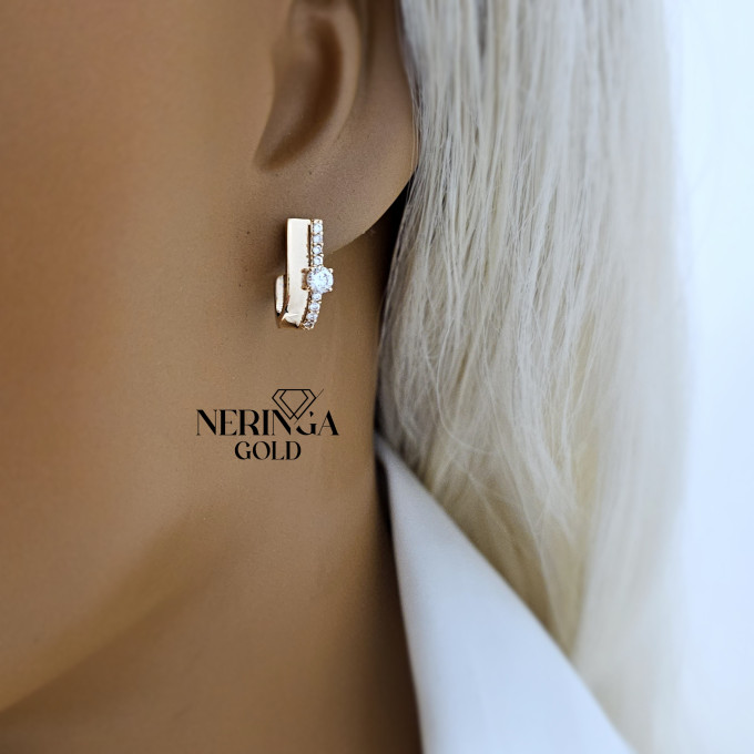 Rose gold english lock earrings #65900 Rose gold english lock earrings #65900