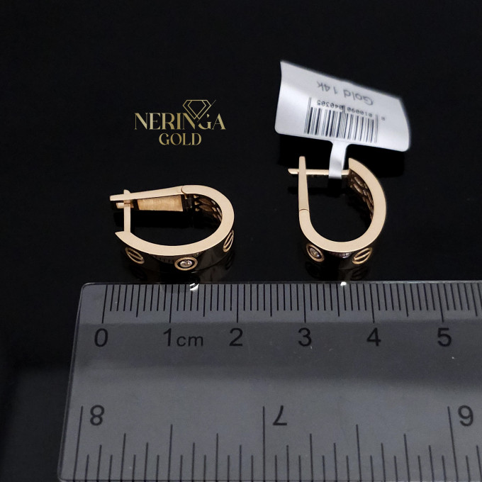 Rose gold english lock earrings #65819 Rose gold english lock earrings #65819