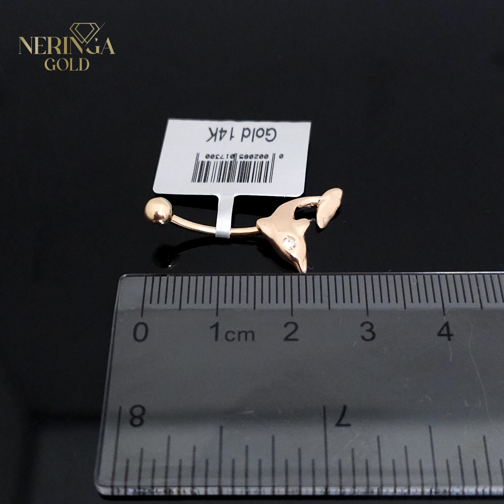 Rose gold navel piercing #66159