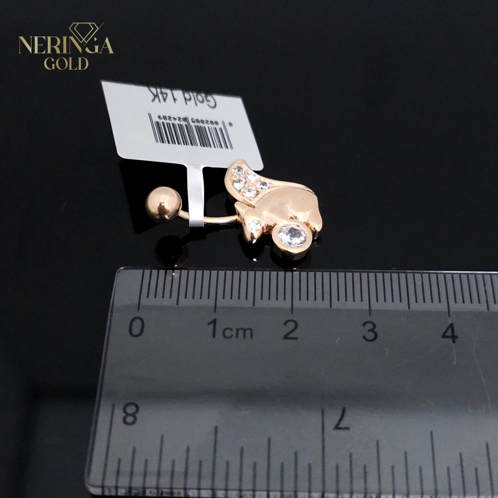 Rose gold navel piercing #66161