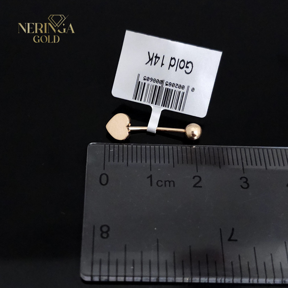 Rose gold navel piercing #66150